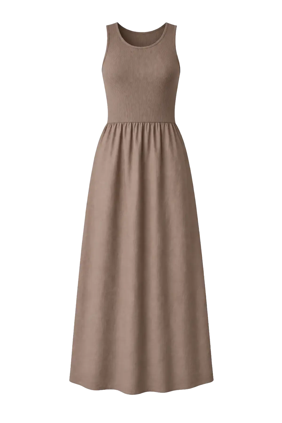 VICARLY O-NECK S/L ANKLE DRESS - NOOS 5217863 Falcon