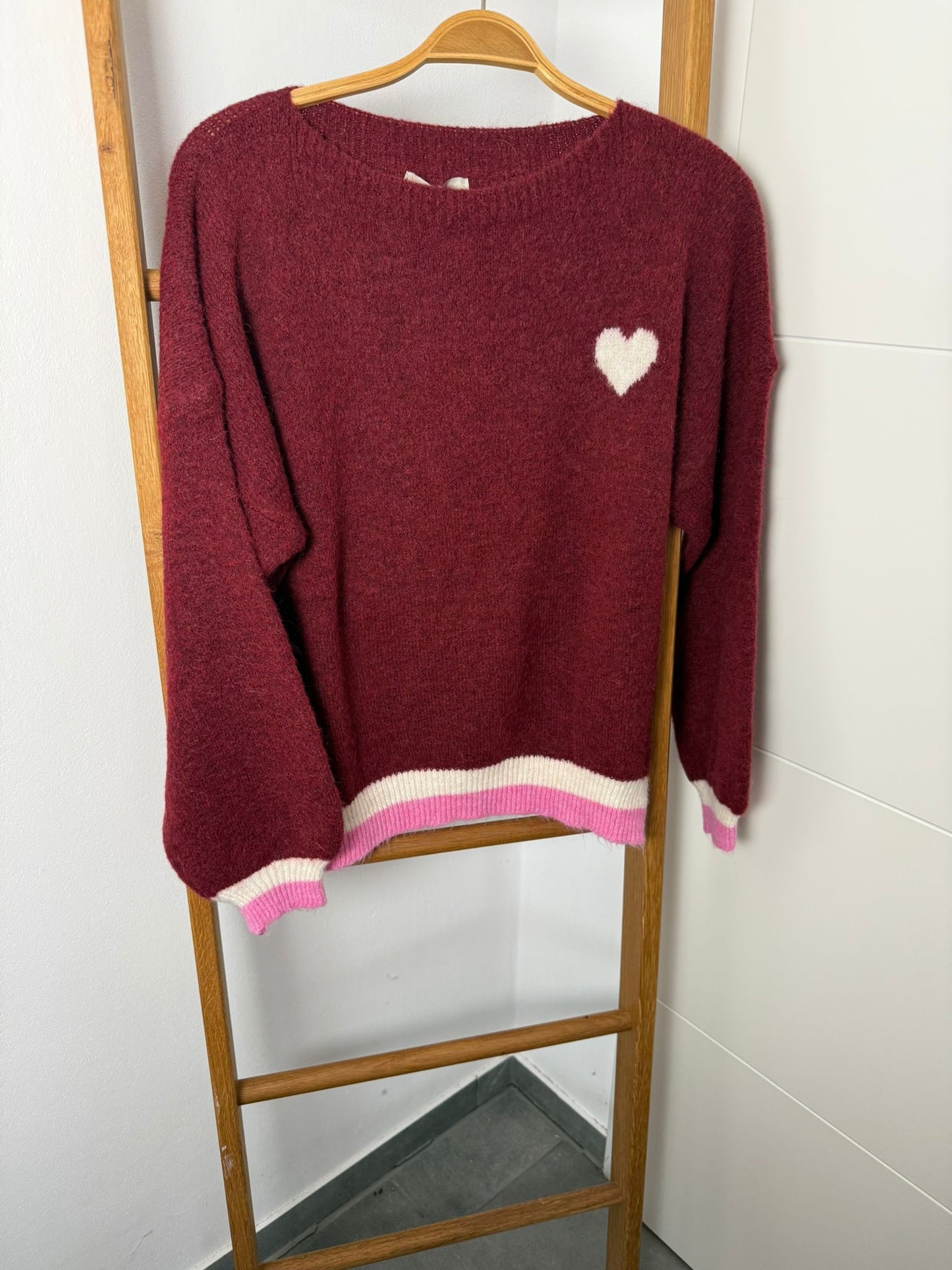 Strickpullover Herz