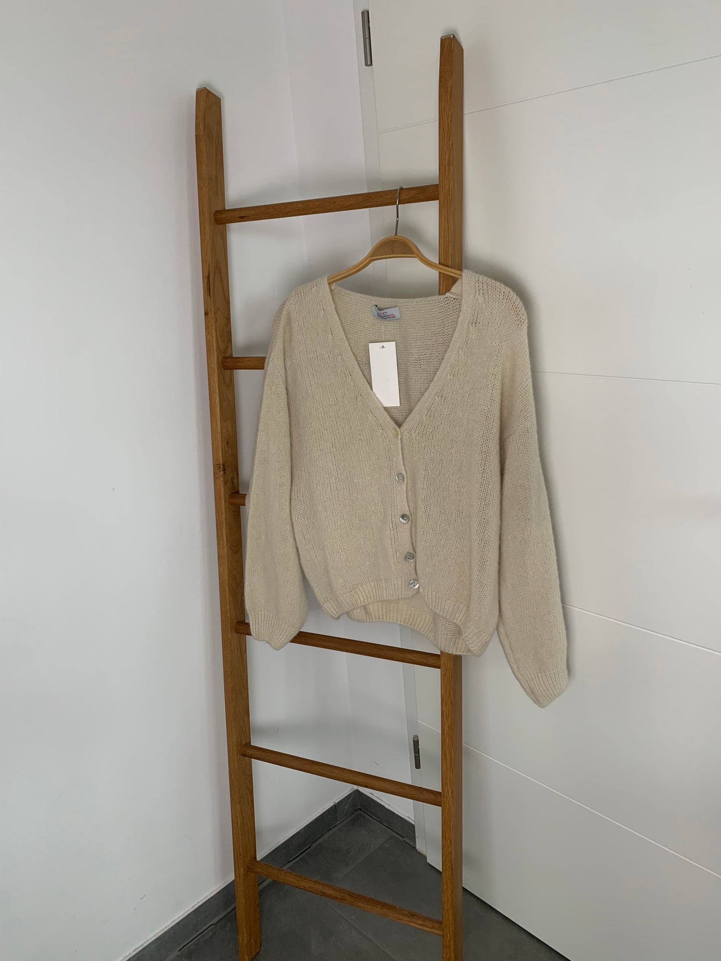 Zwillingsherz Strickjacke - creme