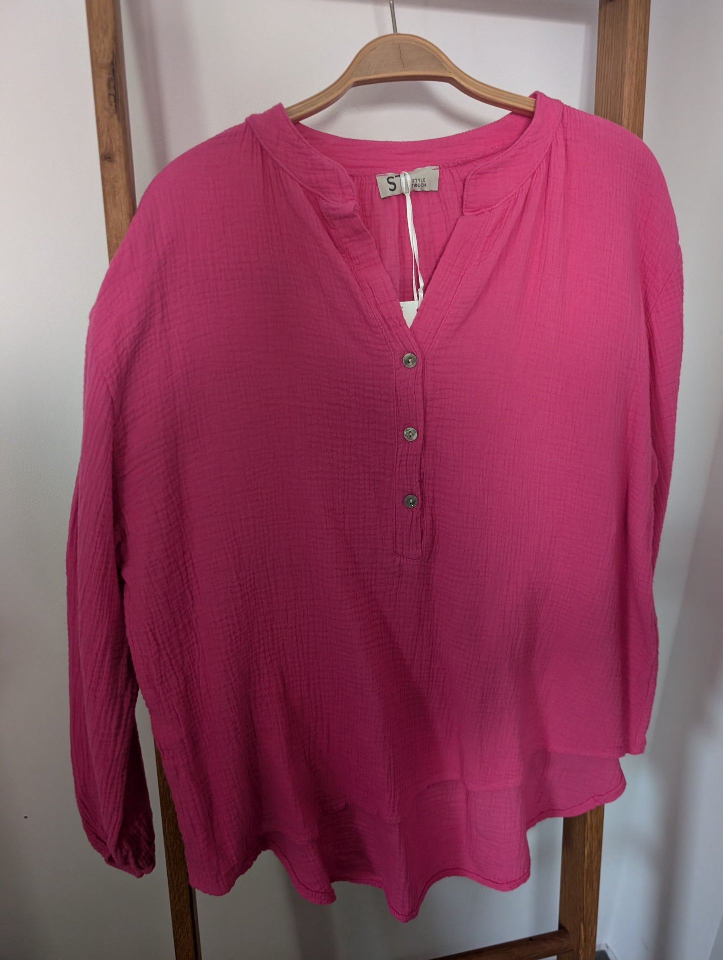 Musselin Bluse lang
