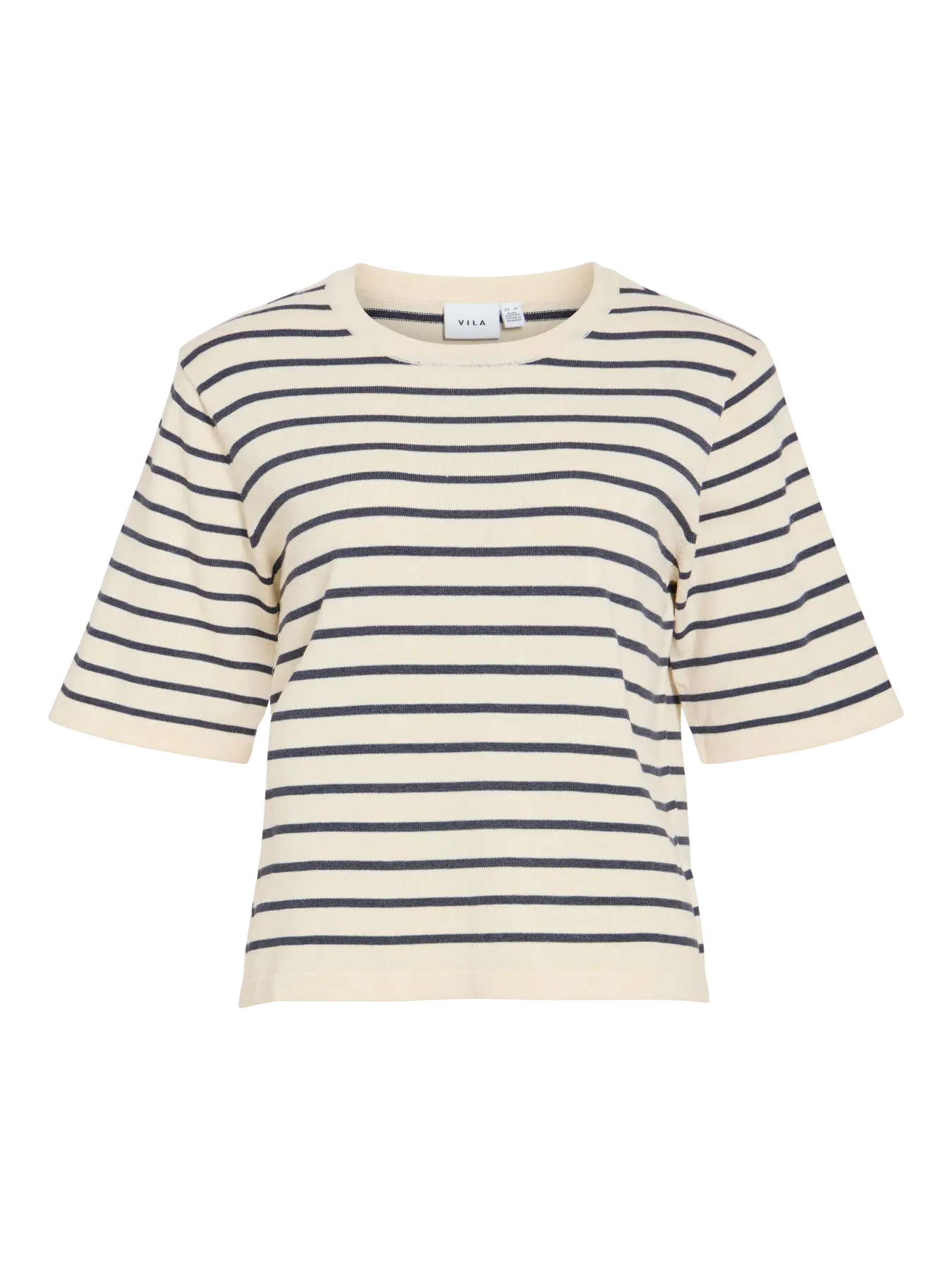 VIMALU O-NECK 2/4 KNIT TOP-NOOS 4937210 Sandshell NAVY BLAZER