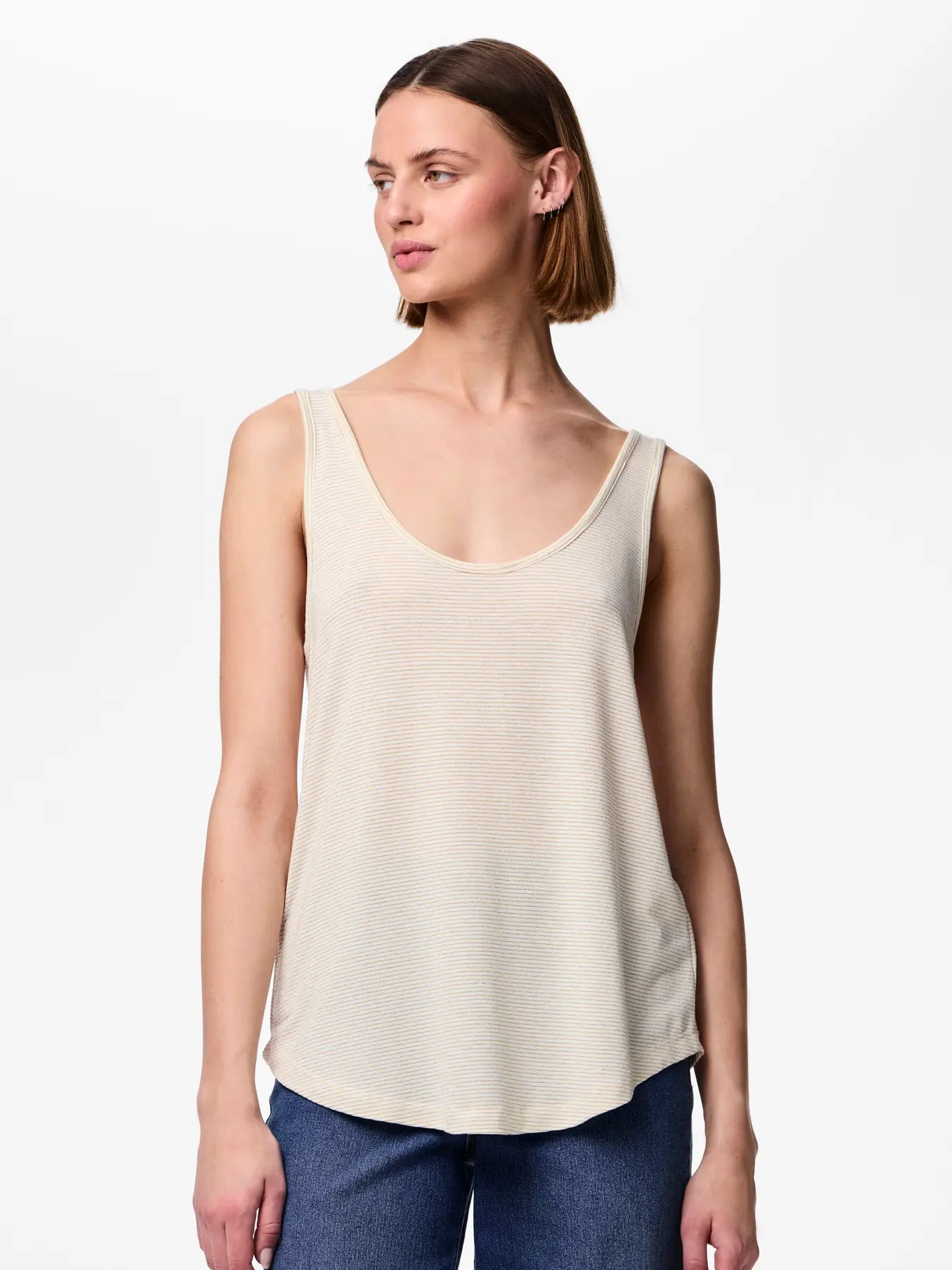 PCBILLO TANK TOP LUREX JRS NOOS BC White