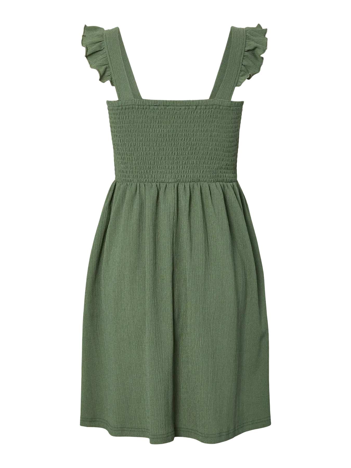PCMAUNA SMOCK STRAP DRESS JRS D2D PP BC Green