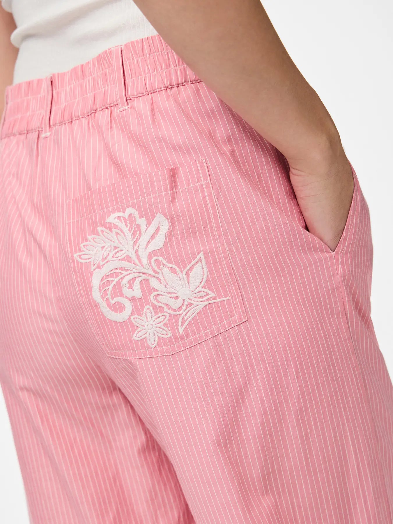 PIECES PCSARAH MW Stoffhose Damen Pink