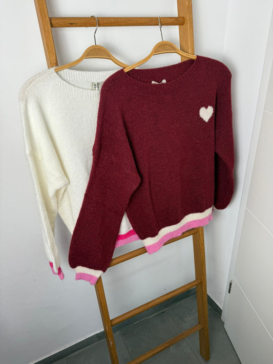 Strickpullover Herz