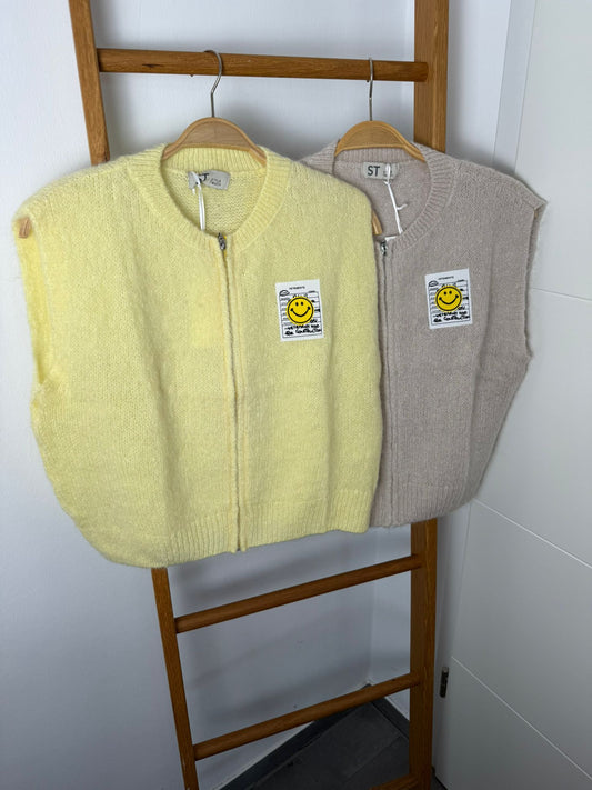 Strickweste Smiley