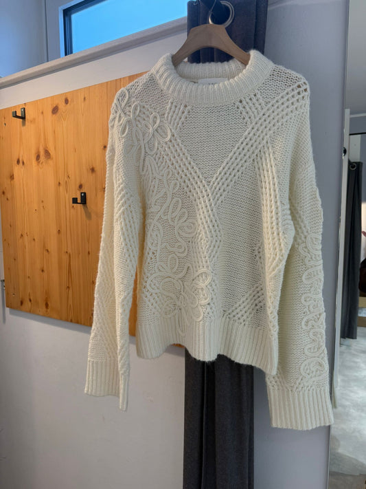 YAS YASFLORO LS Knit Pullover S – Damen Strickpullover