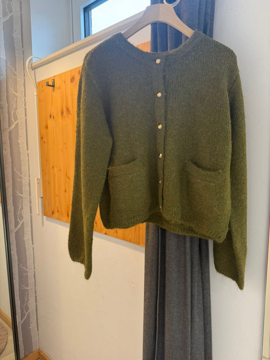 OBJECT Saggia Strickcardigan – Damen Strickjacke in Olive