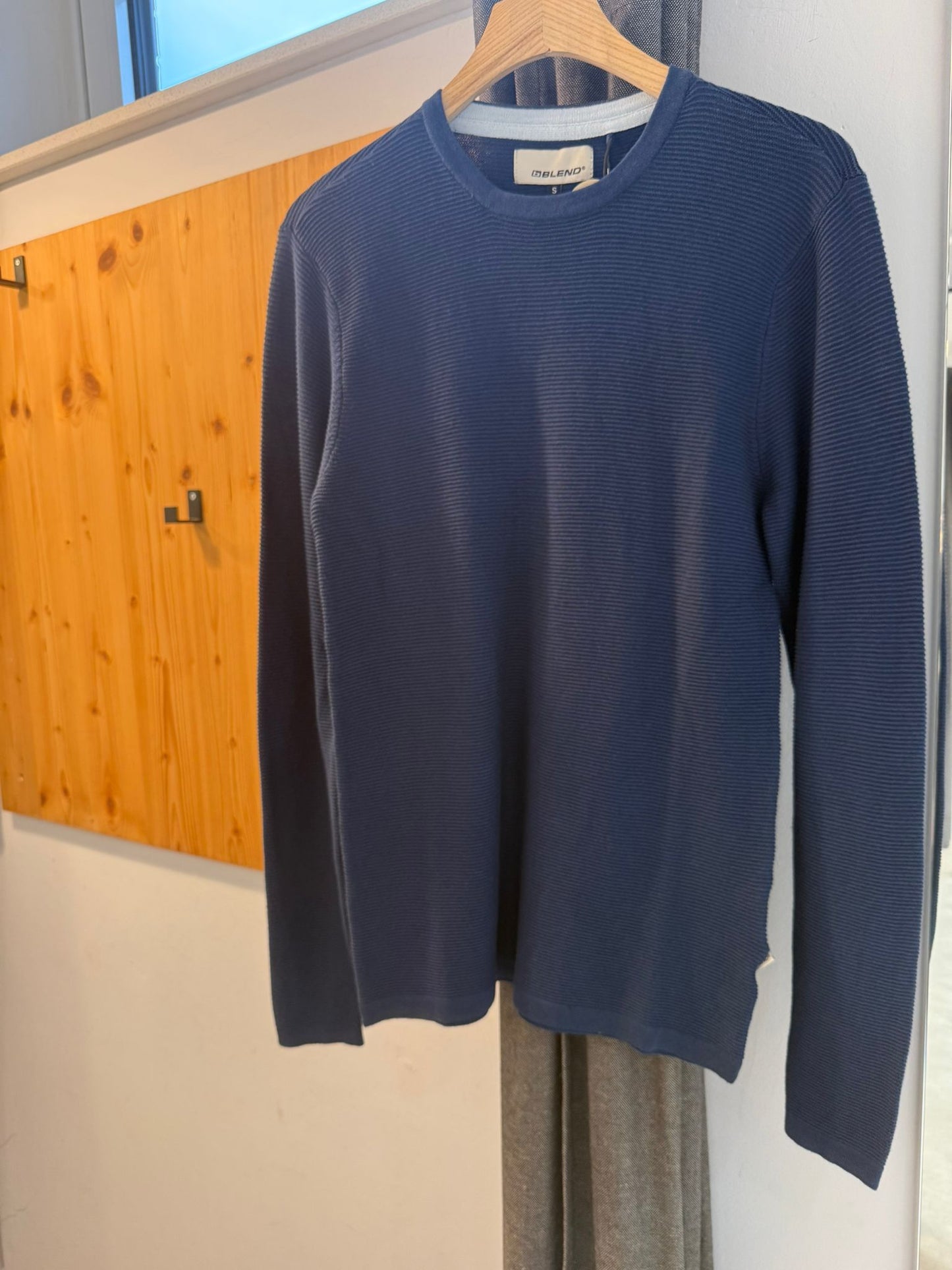 Blend Herren Pullver in Blau, 100 % Baumwolle