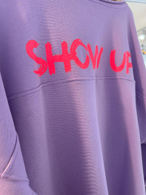Smith & Soul Oversize Sweatshirt Damen – Neon Print Lavender