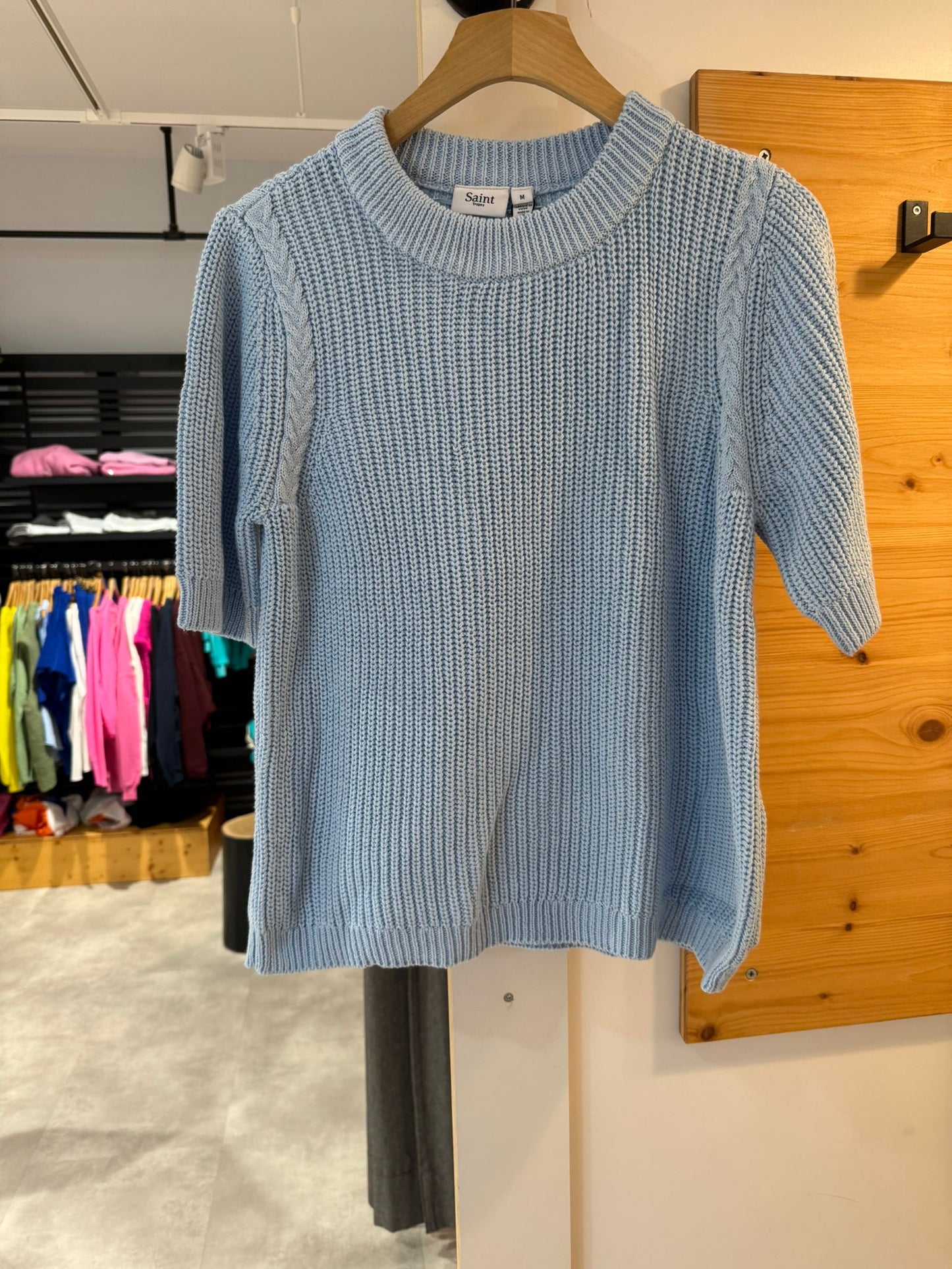 Saint Tropez PiliaSZ SS Pullover Skyway – Baumwoll Strickpullover Damen