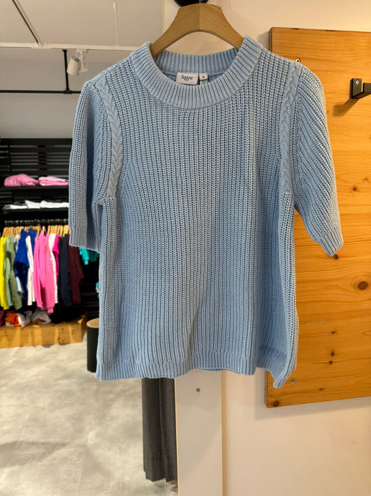 Saint Tropez PiliaSZ SS Pullover Skyway – Baumwoll Strickpullover Damen