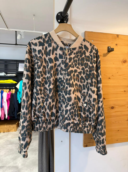 Rino & Pelle Leopard Jacke – Moderne Bomberjacke mit Reißverschluss