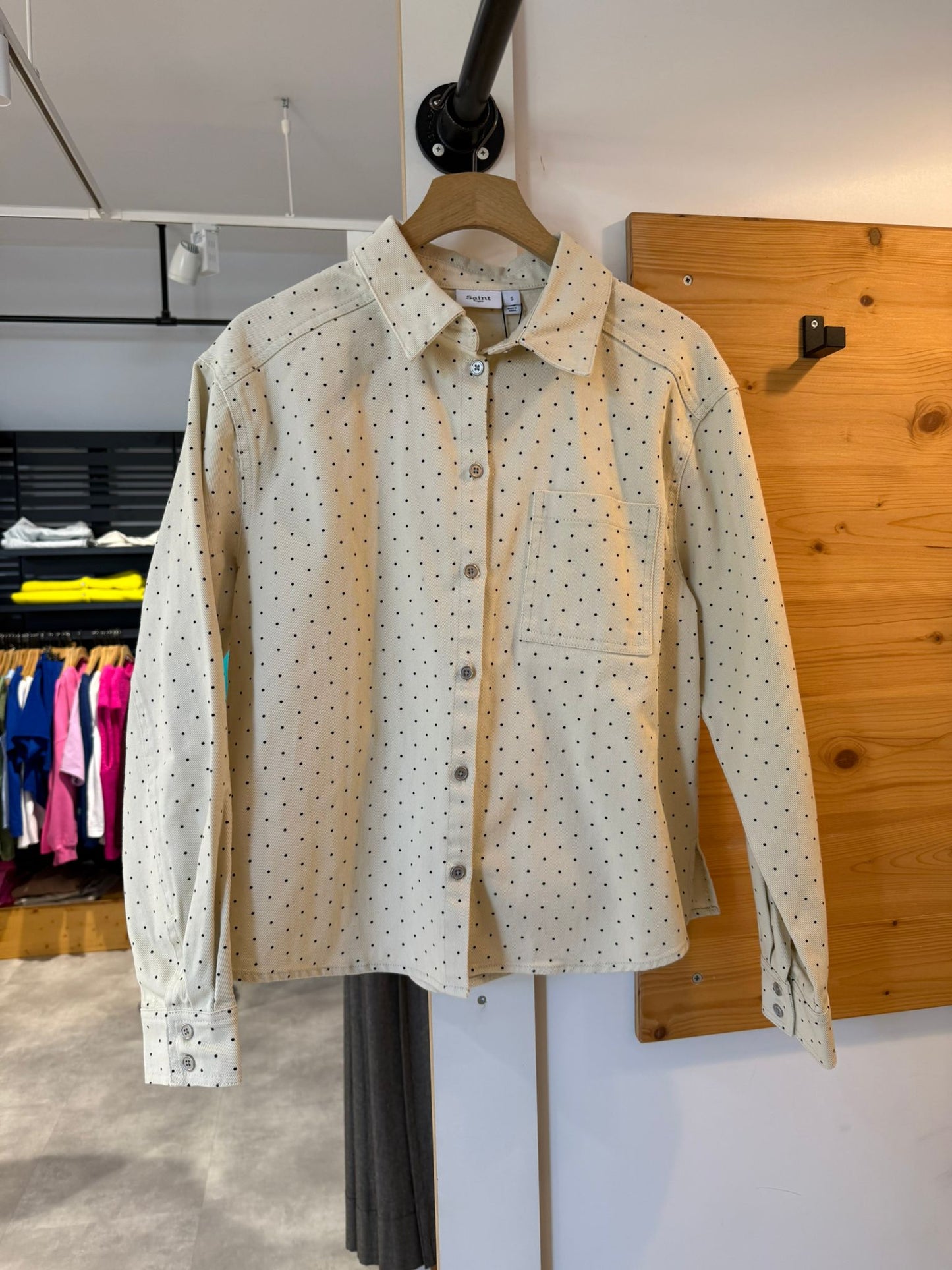 PatriciaSZ Shirt Turtledove Black Tiny Dots von Saint Tropez – Damen Shirt aus 100% Baumwolle