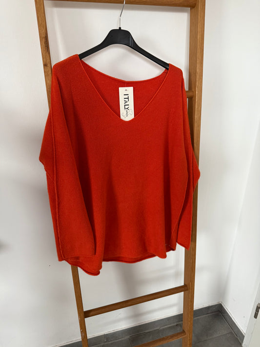 Tamba Strickshirt mit V-Ausschnitt