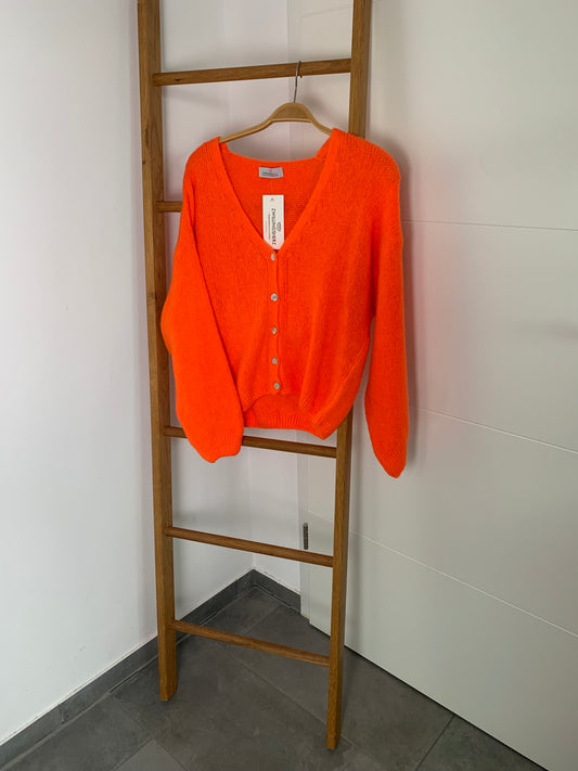 Zwillingsherz Strickjacke - orange