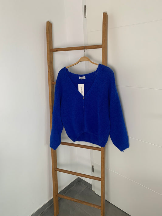 Zwillingsherz Strickjacke - Royal blau
