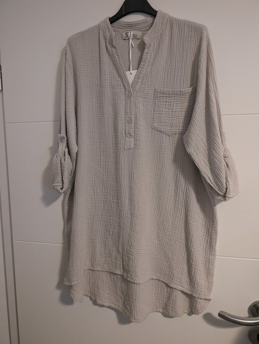Musselin Bluse lang 3/4 Arm