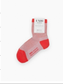 Unio Socken 08-8018MNS MINI STRIPE light rose - salvia