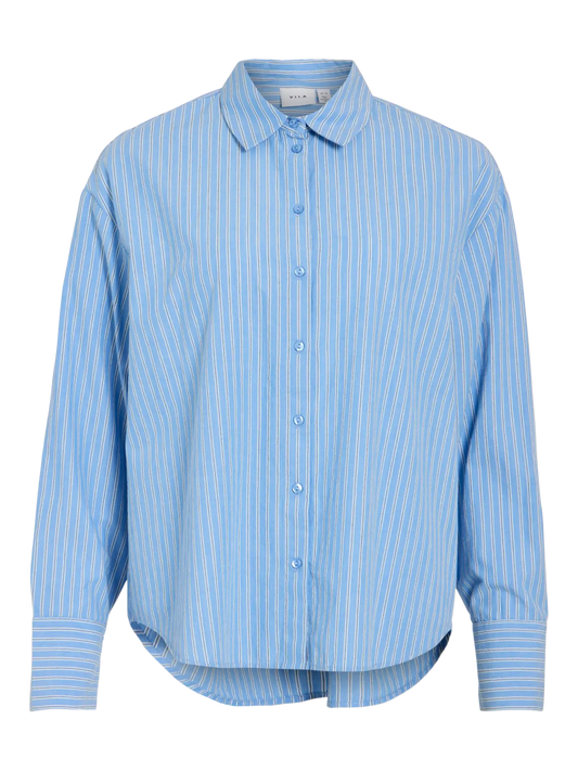VIELLA L/S LOOSE SHIRT - NOOS 5191061 Little Boy Blue OPT 1 BRIGHT WHITE