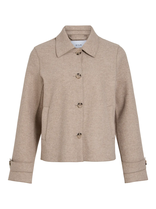 VIJUICE L/S SHORT JACKET - NOOS 4905563 Natural Melange