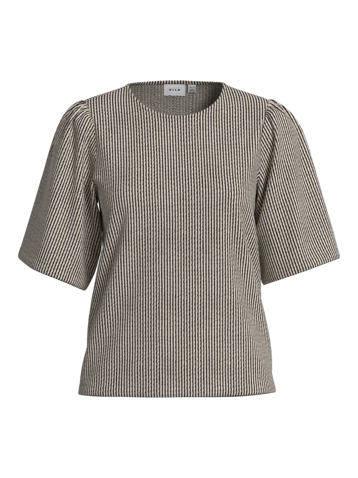 VISTRIPLO O-NECK 2/4 TOP/VOL 5223911 Tiramisu BIRCH