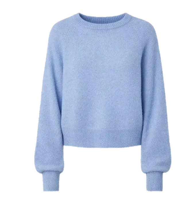 YASJOHI LS WOOL BLEND PULLOVER S. NOOS 5194275 Soft Chambray
