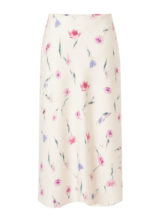 YASPELLA HW MIDI SKIRT S. NOOS 5235260 Pearled Ivory Tulippa print
