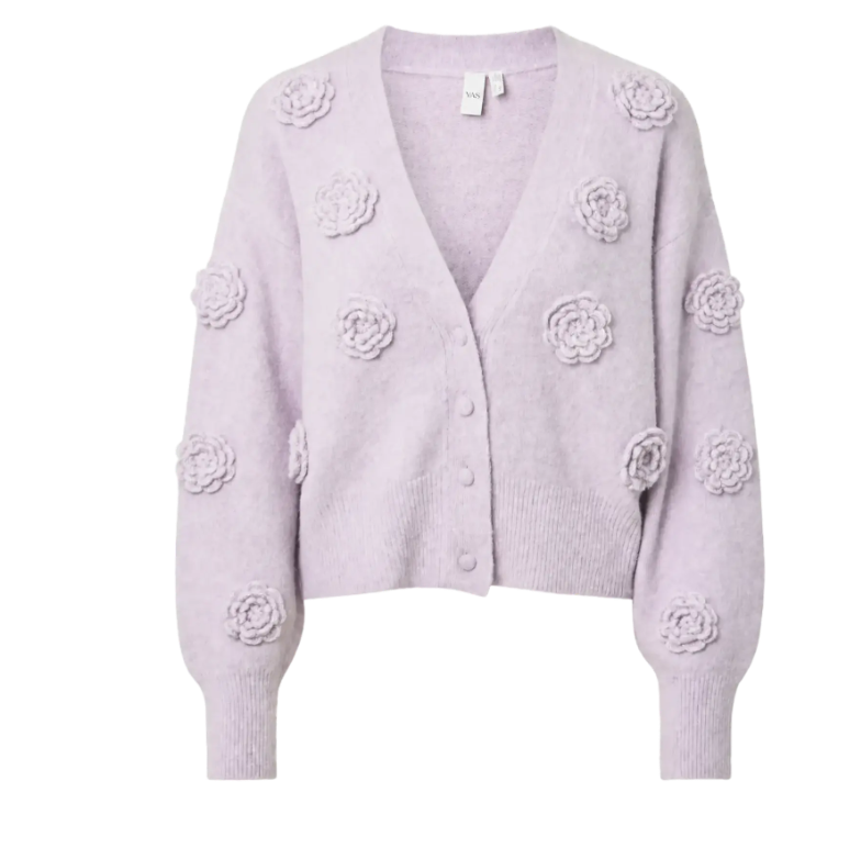 YASROMEA LS KNIT CARDIGAN S. 5234576 Orchid Petal