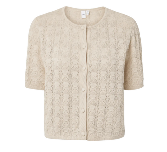 YASTRAN SS KNIT CARDIGAN S. 5225702 Birch