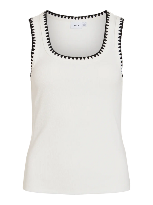 VIRUBA SL DETAIL TANK TOP/LD 5280675 Snow White SKYWAY
